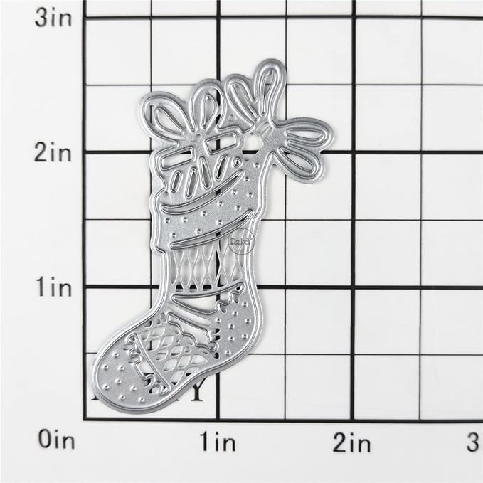DzIxY Beautiful Christmas Socks Metal Cutting Dies for Card Making Embossing Paper Die Cuts Sets Album Scrapbooking Templates Stencils Storage Pockets