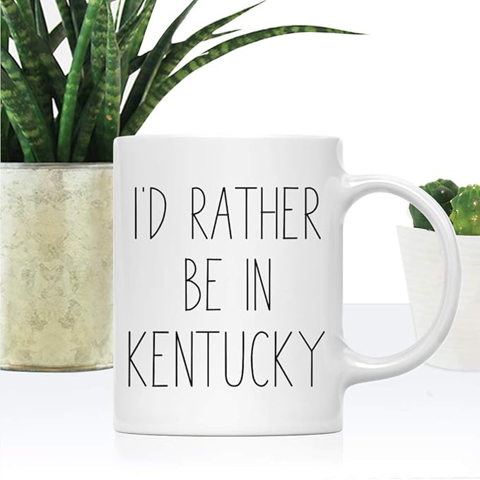Andaz Press U.S. State 11oz. Coffee Mug Gift, I'd Rather Be in Kentucky, 1-Pack, Long Distance College Going Away Study Abroad Birthday Christmas Gifts