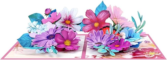 Impressive Gesang Flower Celebration Card Foldable Paper With Envelope Handmade Florals Greeting Popup All Occasion Cards