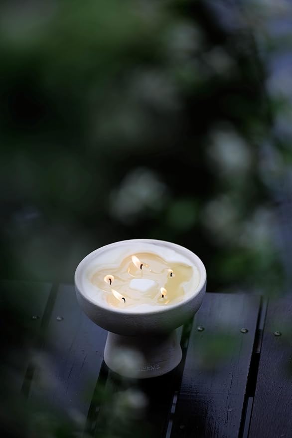 BLUEME Spiritual - Palo Santo & Vetiver, Luxury Candle w/Essential Oils, 3 Wick, Hand-Poured Soy, Cotton Wick, Ceramic