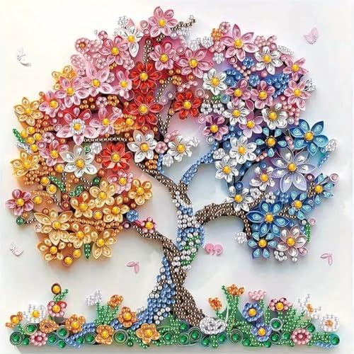 5D Diamond Art Kits for Adults Beginner,Colorful Tree Diamond Painting Kits by Unknown