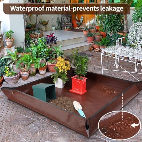 39.5" x 39.5" Extra Large Potting Mat for Indoor Plants Transplanting and Dirt Control Gardening Gifts for Plant Lovers - Image 4