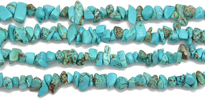 Gemstone Chips Natural Green Turquoise 3-5mm Healing Crystals Waist Bracelets Necklace Kit Irregular Stone DIY Crafts Design Jewelry Making Approxi 32 inch