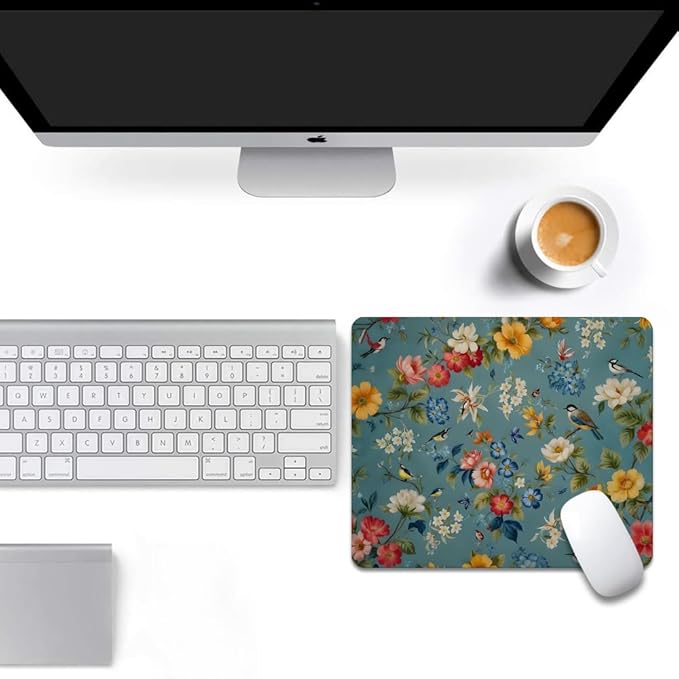 Flowers Texture Mouse pad, Square Waterproof and Anti Slip Mouse pad for Office laptops