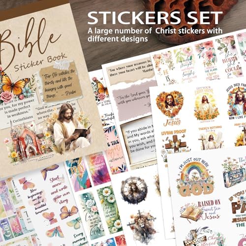 350Pcs Christian Jesus Bible Verse Catholic Stickers Book - Image 3