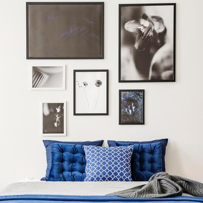 10 x14 Picture Frame Set of 5, Wooden Frame Black 10 x14 Wall Gallery Poster Photo frame with Durable Shatter Resistant Plexiglass,Horizontal and Vertical Formats for Wall Mounting best gift