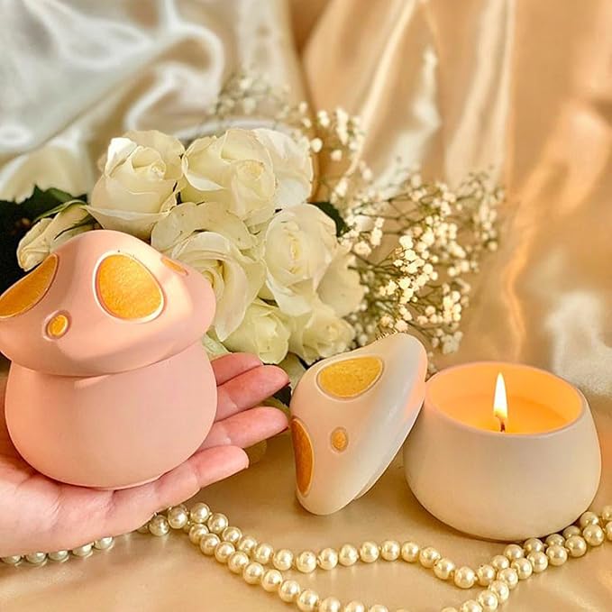 2 Sets Jar Resin Molds Silicone, Mushroom Jars Silicone Molds with Lids for Epoxy Resin Casting for Making Jewelry Storage Boxes, Candy Containers, Home Dressing Table Decoration