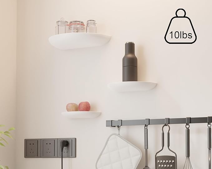 Solid Wood Half Round Floating Wall Shelves | Elegant Floating Shelves, Elevate Your Space. Perfect for Living Rooms, Bathrooms, Bedrooms, Offices, Children's Rooms