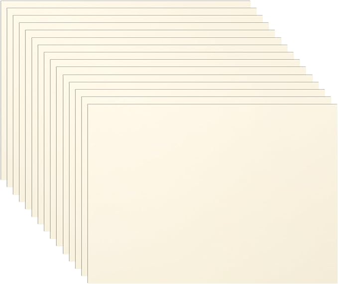 60 Sheets Cream Cardstock 5 x 7 Ivory Paper, 300gsm/110lb Heavyweight Flat Off White Card Stock Printer Paper for DIY Card Making, Business Cards, Thank You Cards, Certificates, Menus