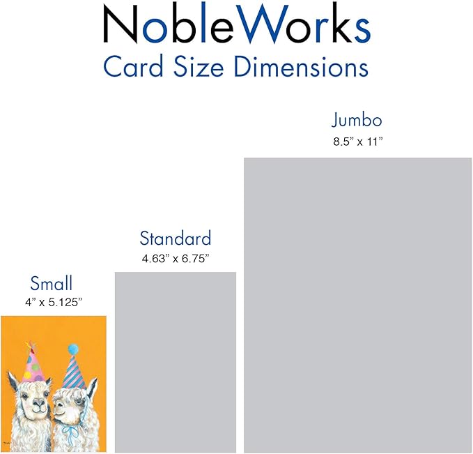 The Best Card Company Assorted Blank Greeting Card Box Set - Incl. 20 Cards + Envelopes - 10 Unique Designs - Perfect for Thank Yous, Invitations, More - Personality Llamas AM7036OCB-B2x10-NB