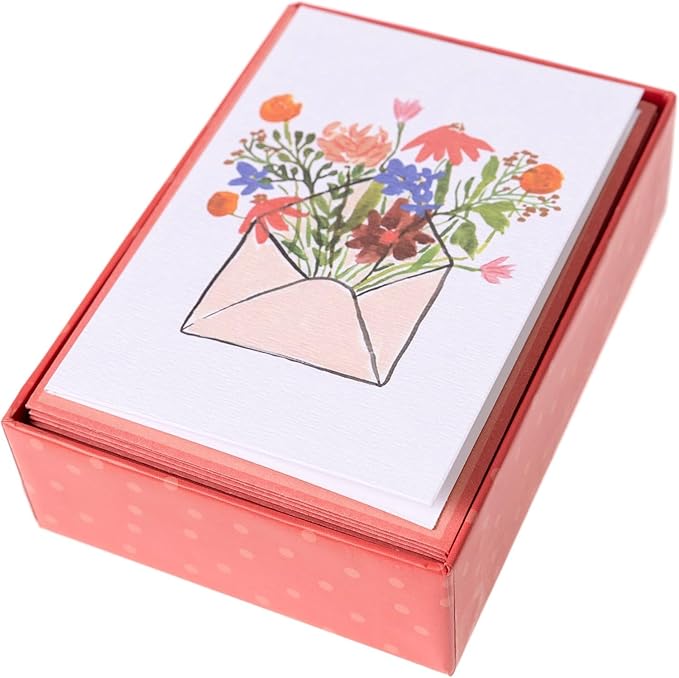 Graphique Flower Envelope Cards | Pack of 16 Cards with Envelopes | Blank Inside | All Occasion Greetings | Family and Friends | Boxed Set | 3.25" x 4.75"