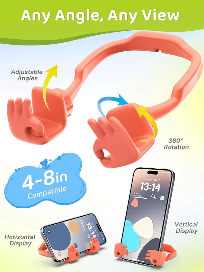 Stocking Stuffers for Teens Girls Kids Women: Gifts for Christmas Cell Phone Stand OK Finger Phone Holder for Desk Teenage Adults Wife Mom Daughter Grandma Birthday Funny Gadgets White Elephant Gifts