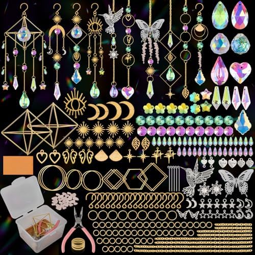 500 Pcs DIY Suncatchers Kits for Adults, Crystal Sun Catchers Rainbow Maker, Art and Crafts for Adults, Hanging Decorative Suncatchers for Windows, Home, Parties and Weddings by Ecoofor