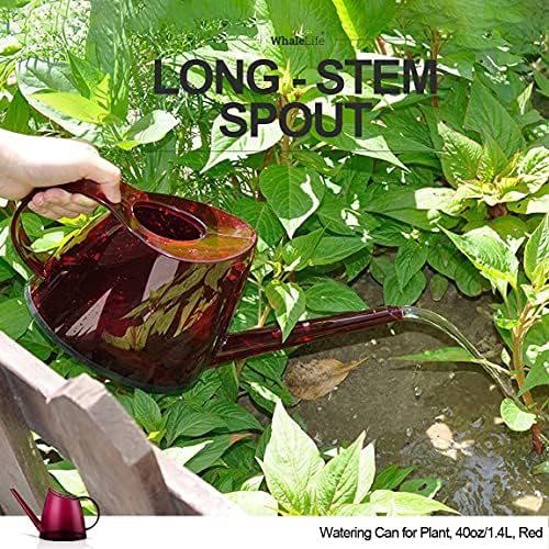 Small Indoor Plant Watering Can Long Spout 1.4L Red - Image 6