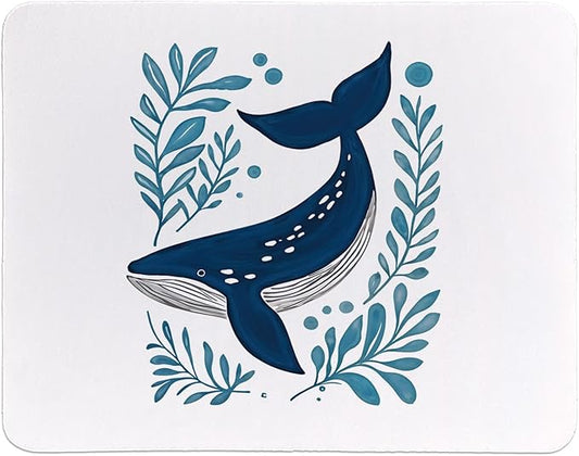 Rusenbao Cute Shark Mouse Pad, Cute Small Ocean Mouse Pads for Desk, Shark Gifts for Women, Gaming Mousepad for Non-Slip Base, Computer, Office, Laptop, 9.5x7.9 Inch
