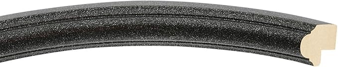 OVALCREST Oval Beveled Wall Mirror for Home Decor - Saratoga Style - Black Silver - 14x18 Outside Dimensions