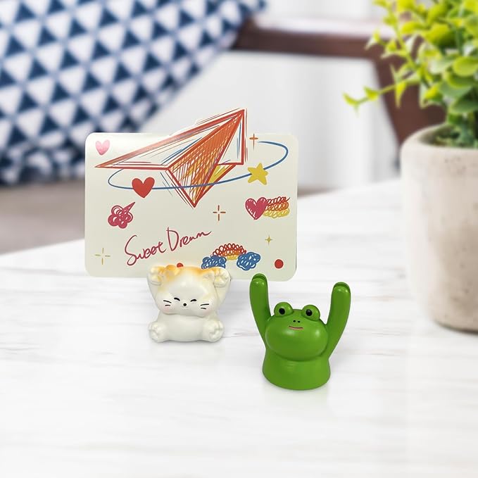 Geiomoo Mini Resin Gifts with Greeting Cards, Cute Embellishments Ornament Set for Craft Party Decor (24 Pack+30 Pcs Cards)