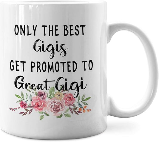 IWXYI Pregnancy Announcement Gifts for First Time Great Gigi,New Great Gigi Gifts,Great-Grandma Mug Coffee Mugs 11 Ounce