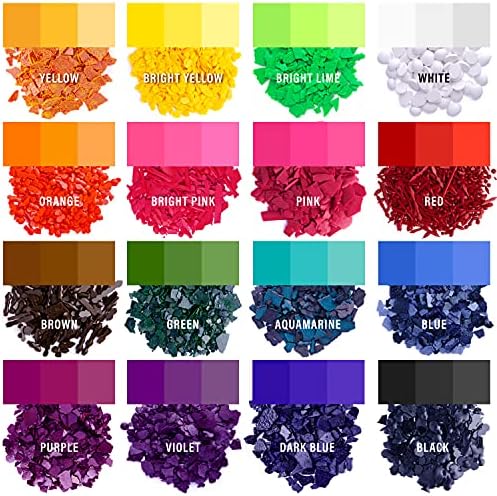 Candle Dye for Soy Wax – 16 Colors Wax Dye Chips for Candle Making by ALEXES