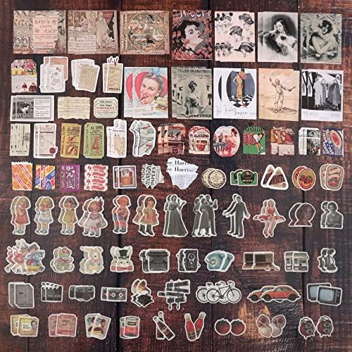 Draupnir 200pcs Vintage Junk Journal Supplies,Scrapbook Supplies Scrapbooking Paper and Stickers Ephemera For Art Aesthetic Journaling Kit Collage (Vintage) - Image 4