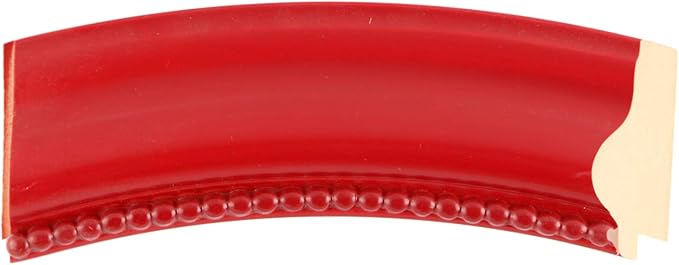 OVALCREST Oval Beveled Wall Mirror for Home Decor - Heritage Style - Holiday Red - 21x25 Outside Dimensions