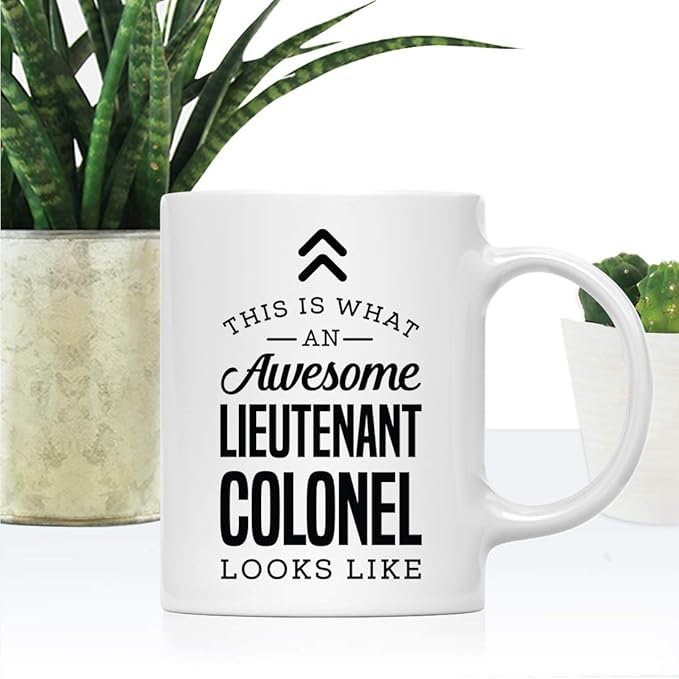 Andaz Press 11oz. Ceramic Coffee Tea Mug Thank You Gift, This Is What An Awesome Lieutenant Colonel Looks Like, 1-Pack Lieutenant Colonel Mug Military Promotion Gifts Lieutenant Colonel Gifts