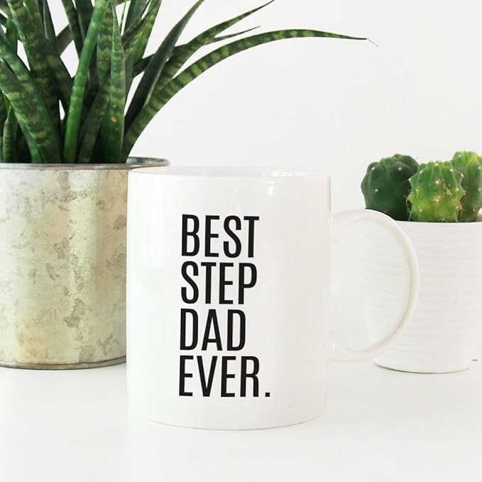 Andaz Press 11oz. Coffee Mug Birthday Gift, Best Step Dad Ever, 1-Pack