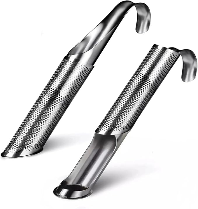 Stainless Steels Teas Strainer Infuser And Brush Set Upgraded Hanging Hook Handle Fine Net Filter For Multiple Brews Infuser For Loose And Coffee