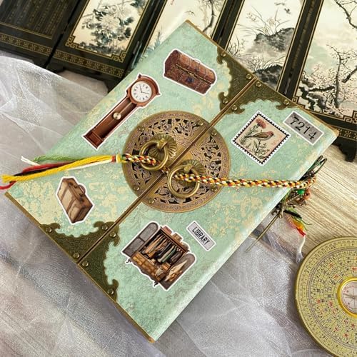 PRSTINCOL Vintage Sticker Book with 30 Pages and 300+ Aesthetic Stickers for Scrapbooking Supplies and Retro Bullet Journal - Image 7