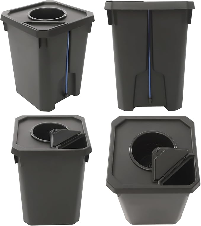 Hydroponics Growing System with Top Drip Kit, 5 Gallon Deep Water Culture Bucket System with 12W Air Pump, Recirculating Drip Garden System for Growing Plants Flowers Vegetables Fruits