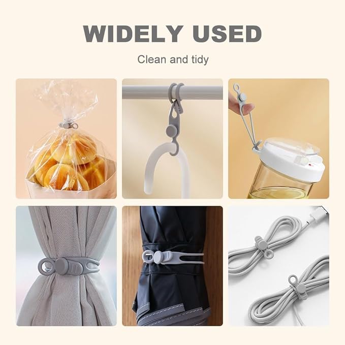 20PCS New Silicone Cable Ties Cable Management Organizer,Data Cable Organizer,4.17 inch Reusable Cord Organizers, Colorful Wire Organizers for Cords.