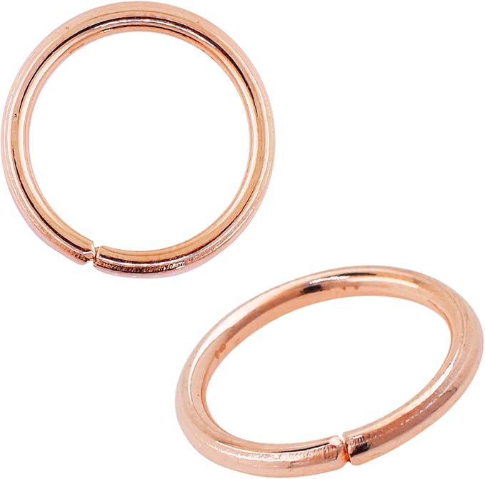 Mandala Crafts Assorted Rose Gold Color Jump Rings Jewelry Findings Metal O Rings for Jewelry Making Supplies - 2000 5mm Small Open Jump Rings Kit for Necklace Earring