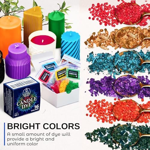 Candle Dye for Soy Wax – 16 Colors Wax Dye Chips for Candle Making - Image 3