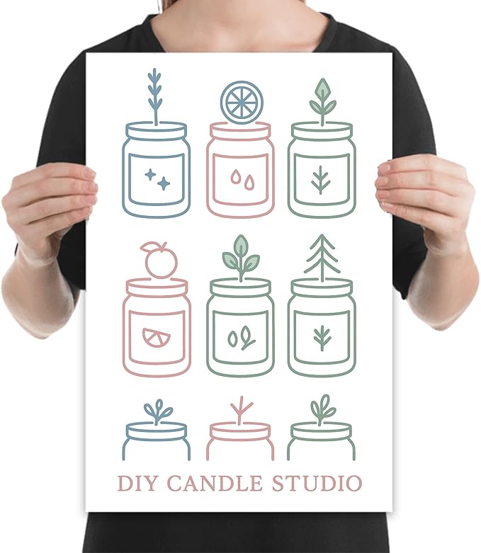 Botanical Scent Chart - DIY Candle Making Studios - 13x19 Poster Print - Wall Art