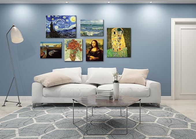 Canvas Prints Wall Art The Kiss Painting by Gustav Klimt, Famous Artwork Poster for Living Room, Bedroom Office Home Decoration 24"x36"