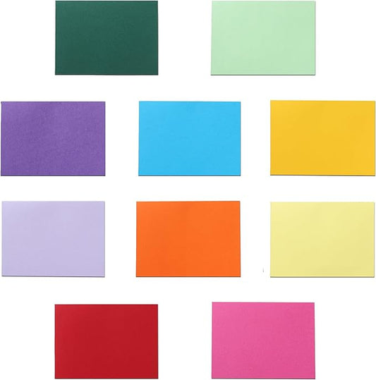 150 Sheets 10 Assorted Colors Cardstock 5 x 7 Heavyweight Paper, 300gsm/110lb Premium Flat Card Stock Craft Paper for DIY Card Making, Wedding Invitations, Thank You Cards, Recipe Cards