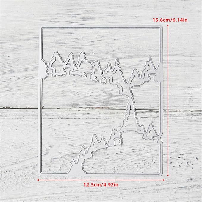 Forest Pine Trees Stamps and Cutting Dies for Card Making DIY Transparent Silicone Clear Stamp and Metal Die Cuts Sets for Scrapbooking Paper Greeting Cards Decor Seals Craft Supplies