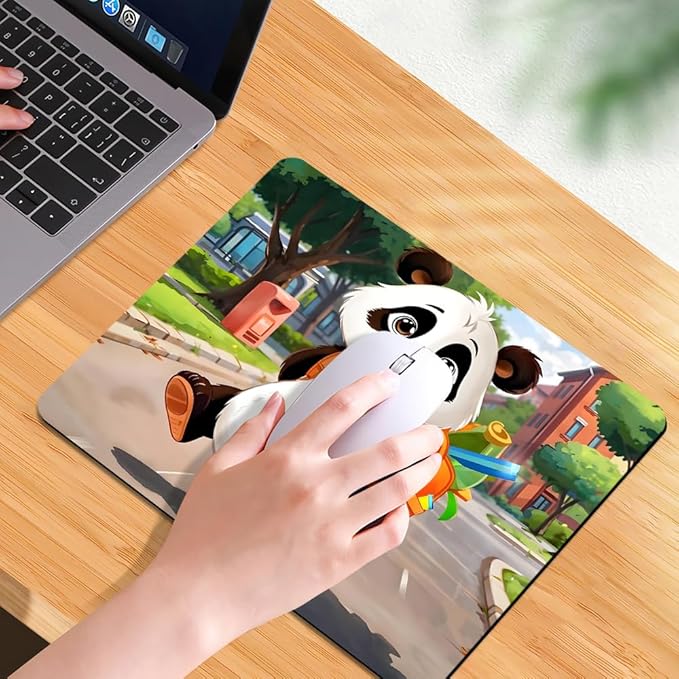 Panda Texture Mouse pad, Square Waterproof and Anti Slip Mouse pad for Office laptops