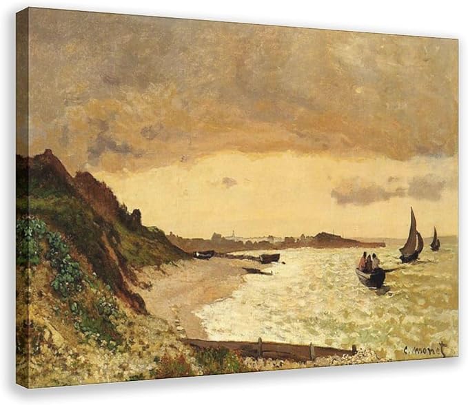 CFIOZYOS 40+ Monet Famous Print Posters The Coast at Sainte-Adresse by Claude Monet Impressionism Art Wall Decoration Poster Family Bar Restaurant Garage Cafe Art Print Gift Frame 16×24inch(40×60cm)