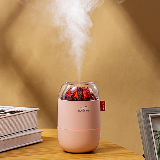 Portable Mini Humidifier, Small Cool Mist, Personal Desktop Humidifier for Baby Bedroom Travel Office Home,2 Mist Modes, Super Quiet (Pink)