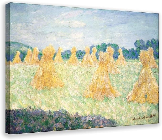 40+ Monet Famous Print Posters The Young Ladies of Giverny, Sun Effect by Claude Monet Impressionism Canvas Art Poster And Wall Art Picture Print Modern Family Bedroom Decor Posters Frame 20×30inch(50