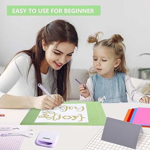 Ultimate Accessories Bundle Compatible with Joy Xtra,Makers and All Explore Air,79pcs Craft Starter Kit with Heat Transfer Vinyl,Permanent Adhesive Vinyl,Card Kit,Card Mat,Weeding Tools