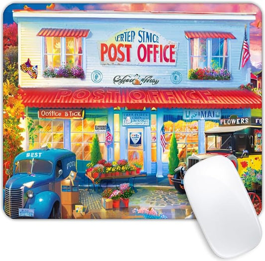 Square Mouse Pad Rural Area,Gaming Mouse Pads for Desk,Soft Computer Waterproof Non-Slip Mouse Mat