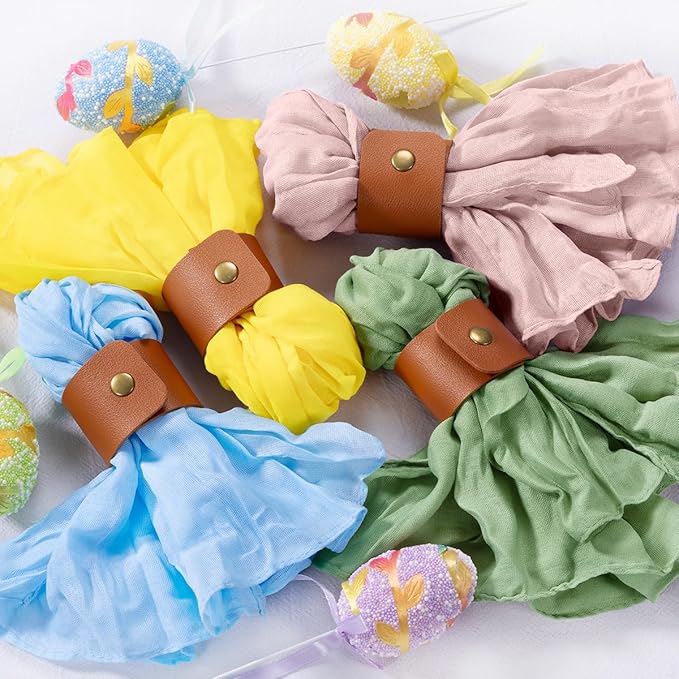 20 Pack Mixed Color Easter Cheesecloth Napkins Easter Cloth Napkins Set of 20 Boho Cotton Gauze Napkins Bulk 21x21 Inches for Weddings Bridal Baby Shower Birthday Parties Spring Decor
