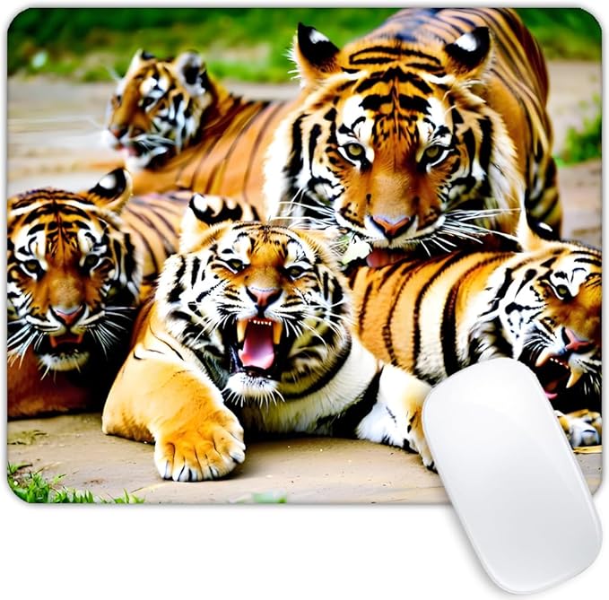 Square Mouse Pad Big cat,Gaming Mouse Pads for Desk,Soft Computer Waterproof Non-Slip Mouse Mat