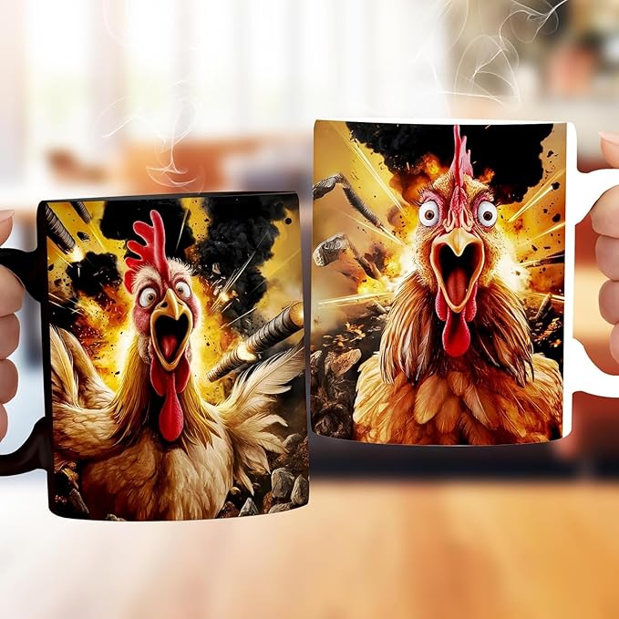 ThangPham Shop Cute Chicken Changing Accent/Color Coffee Mug – Chicken Theme for Lovers