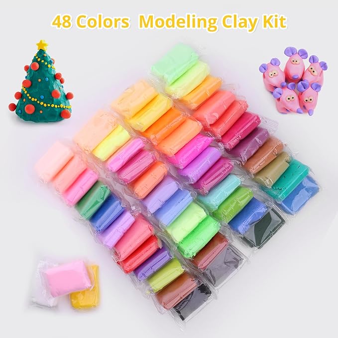 Air Dry Clay, 108 Packs Colored Foam Clay, Molding Clay, Crafting Clay, Moldable Foam Clay Super Light Weight Air Dry Clay Perfect Clay for Arts Crafts