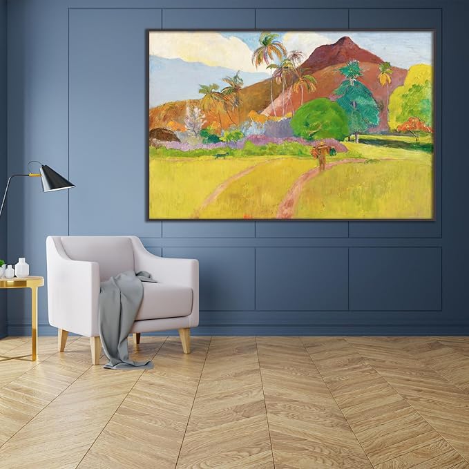 Paul Gauguin Canvas Wall Art Tahitian Landscape Poster Impressionist Art Nature Landscape Oil Painting Print Room Aesthetic Decor Suitable for Home Classroom Office Wall Decor Unframed24x36inc/60x90cm
