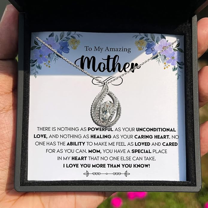 TRYNDI To My Best Mom Necklace for Women - Mom Christmas Gifts from Son, Mothers Day Necklace, Gifts for Birthday, Valentine's Day Jewelry for Mother