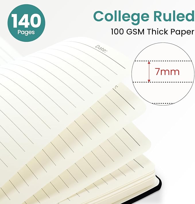 Lined Spiral Journal for Women, A5 Hardcover Cute Notebook for Work & Note Taking, Aesthetic Pretty Journal for Writing, 140 Pages, 6"x8", Enchanted Grove